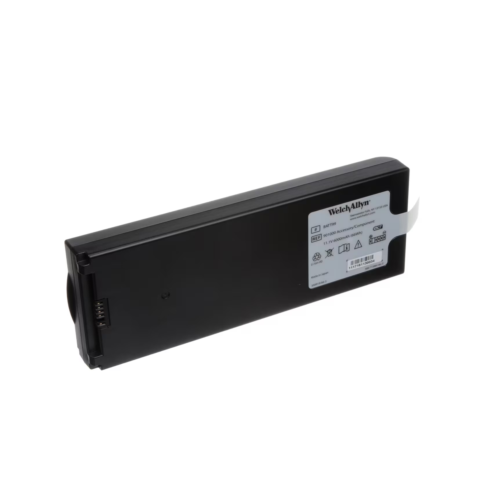 Battery, 11.1V (6000mA) 9-Cell Lithium-Ion Rechargeable, [CP150, Connex Vital Signs & Spot Monitor] (1/EA) by Hillrom/Welch Allyn  ID BATT99